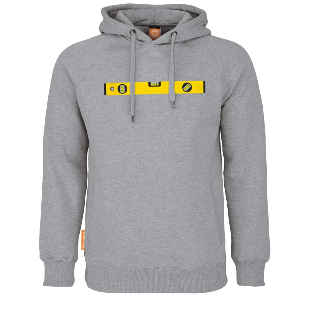 Hoodie Okimono Männer grau, nicht ganz