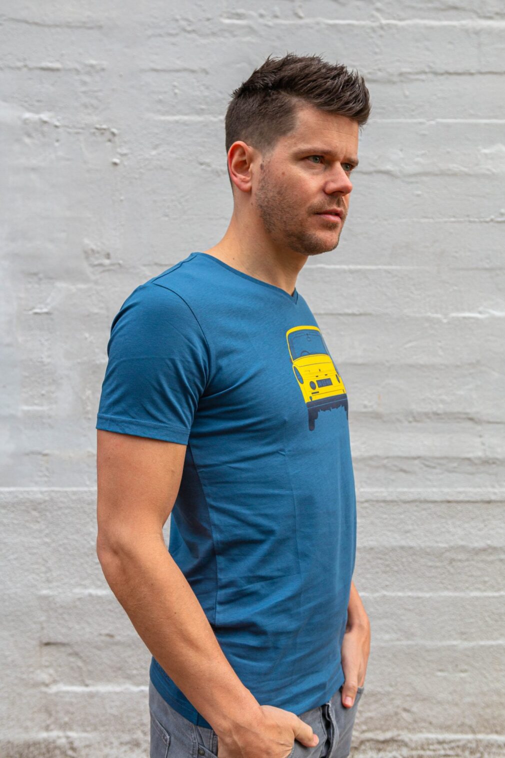 Okimono T-shirt Heren, Blauw, Een Pienter Pookje