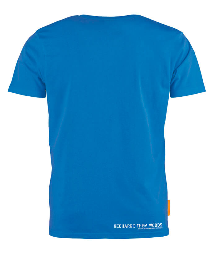 Okimono T-Shirt Männer, blau, laden Sie die Wälder auf