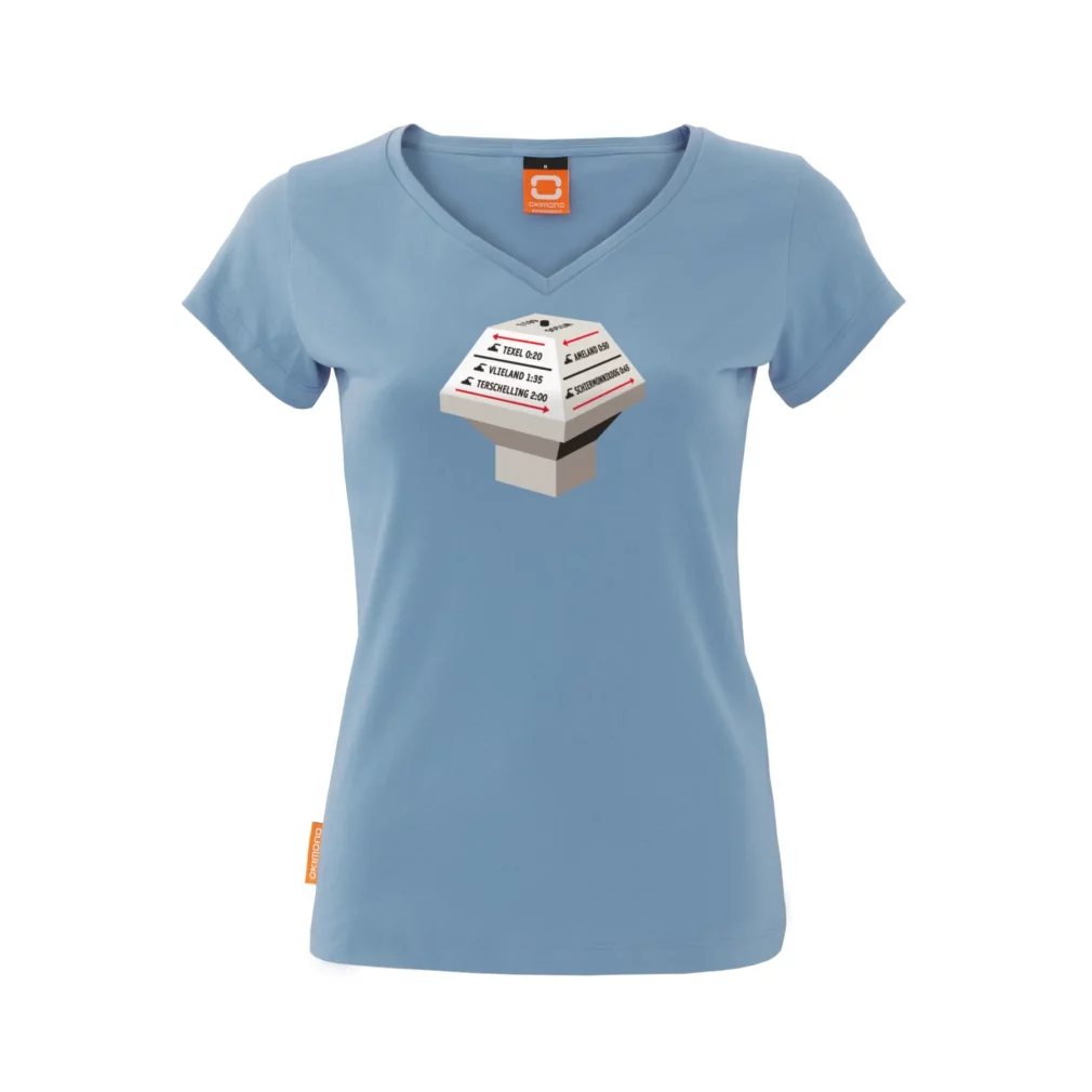 Okimono T-Shirt Frauen Hellblau, Wadden-Stuhl