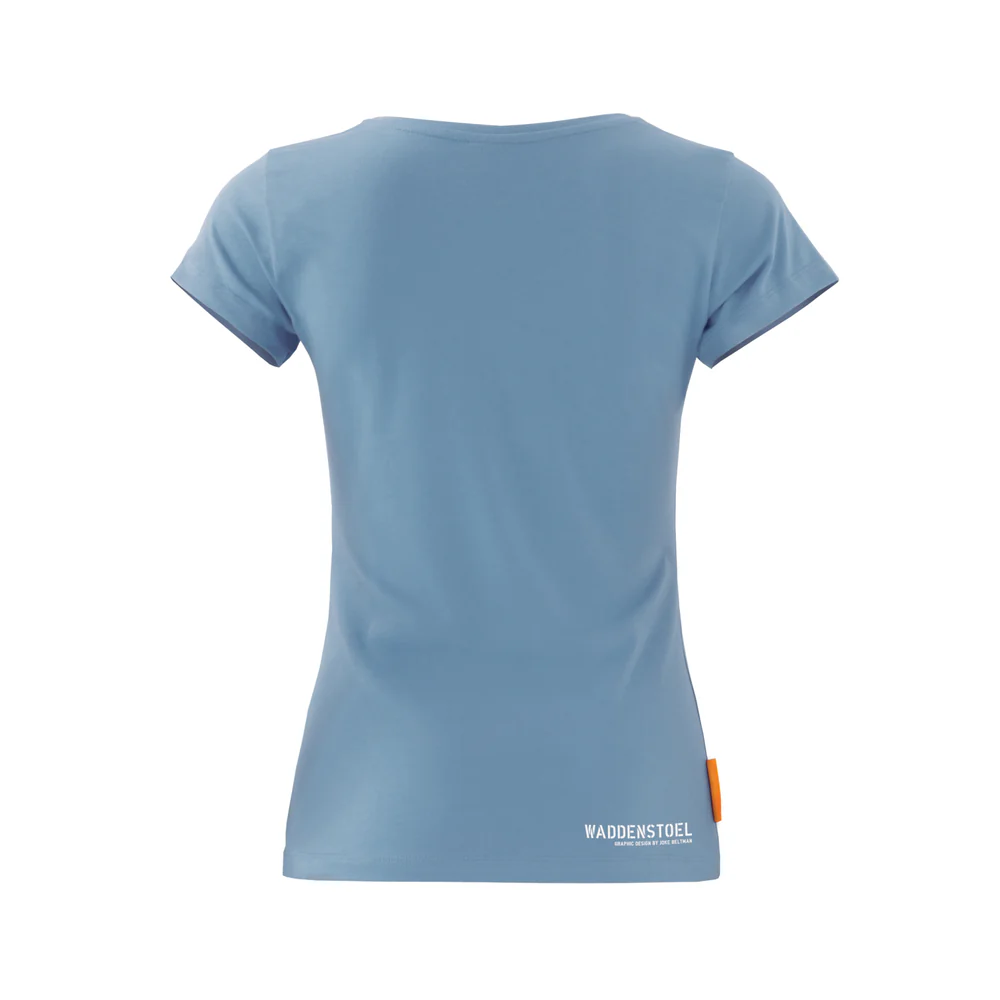 Okimono T-Shirt Frauen Hellblau, Wadden-Stuhl