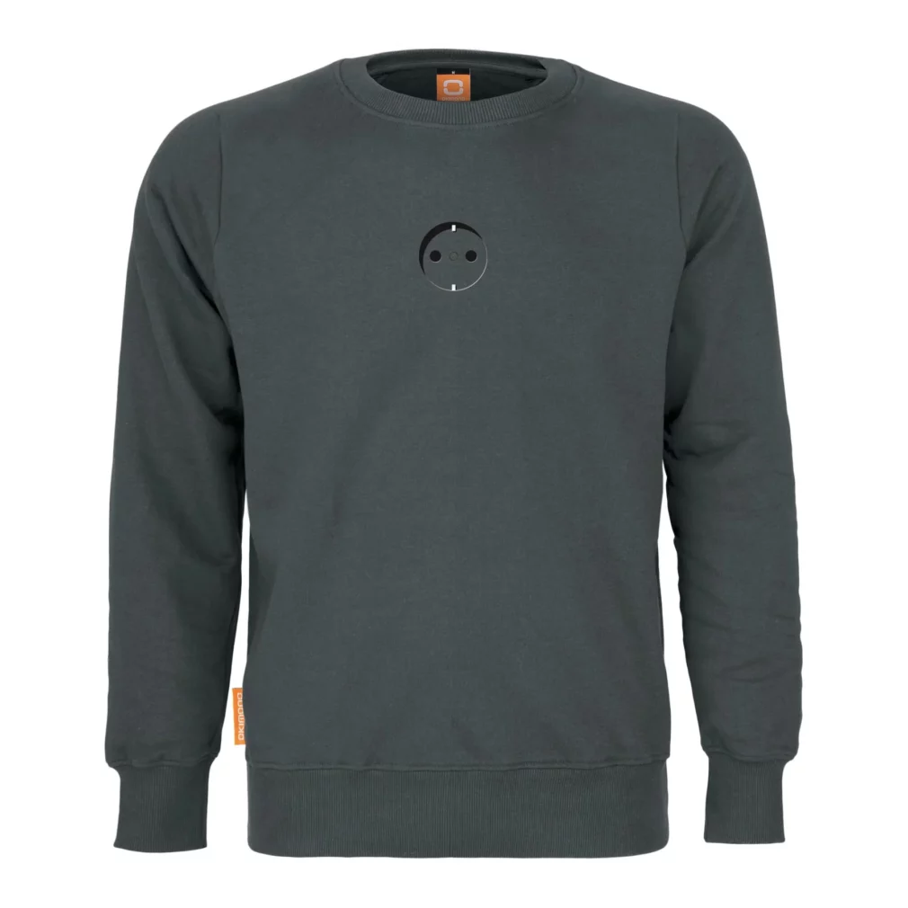 Okimono-Pullover Männer, grau, ich habe die Macht