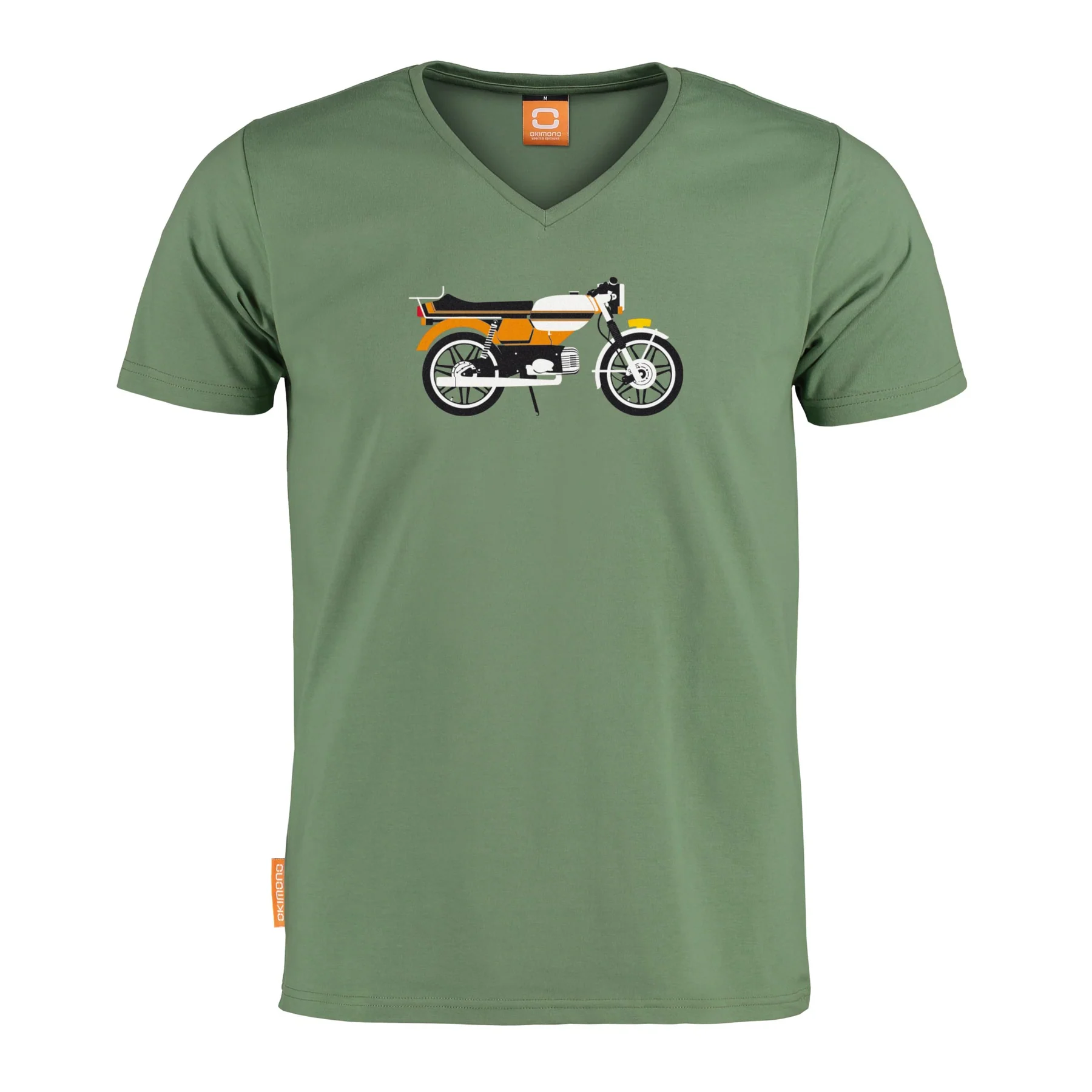 Okimono T-shirt Heren brommers kieken groen