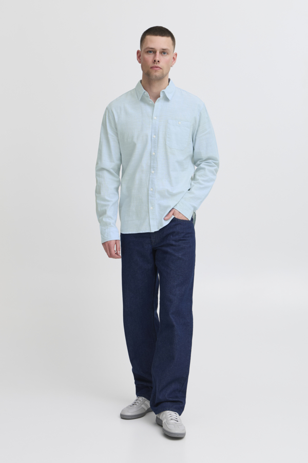 Blend Blouse Cotton Light Blue