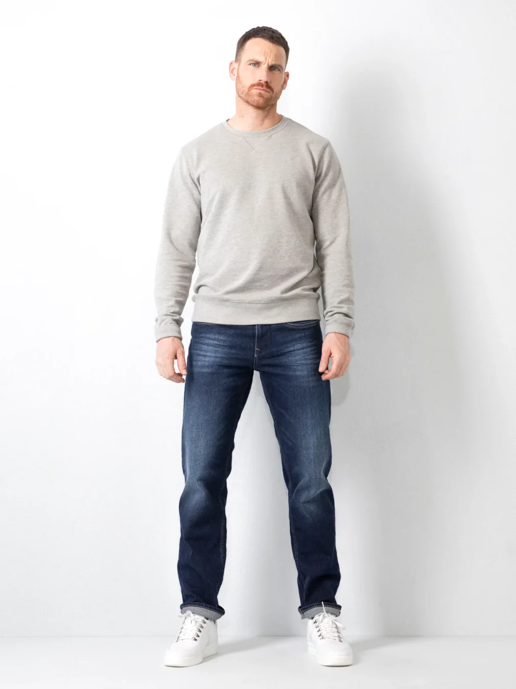 Petrol Riley Jeans Straight Model Dark Blue