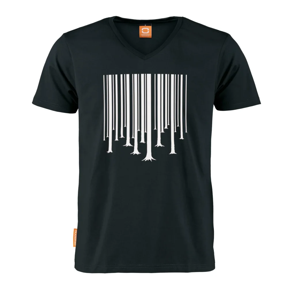 Okimono T-Shirt Männer, Schwarz, Ein Wald